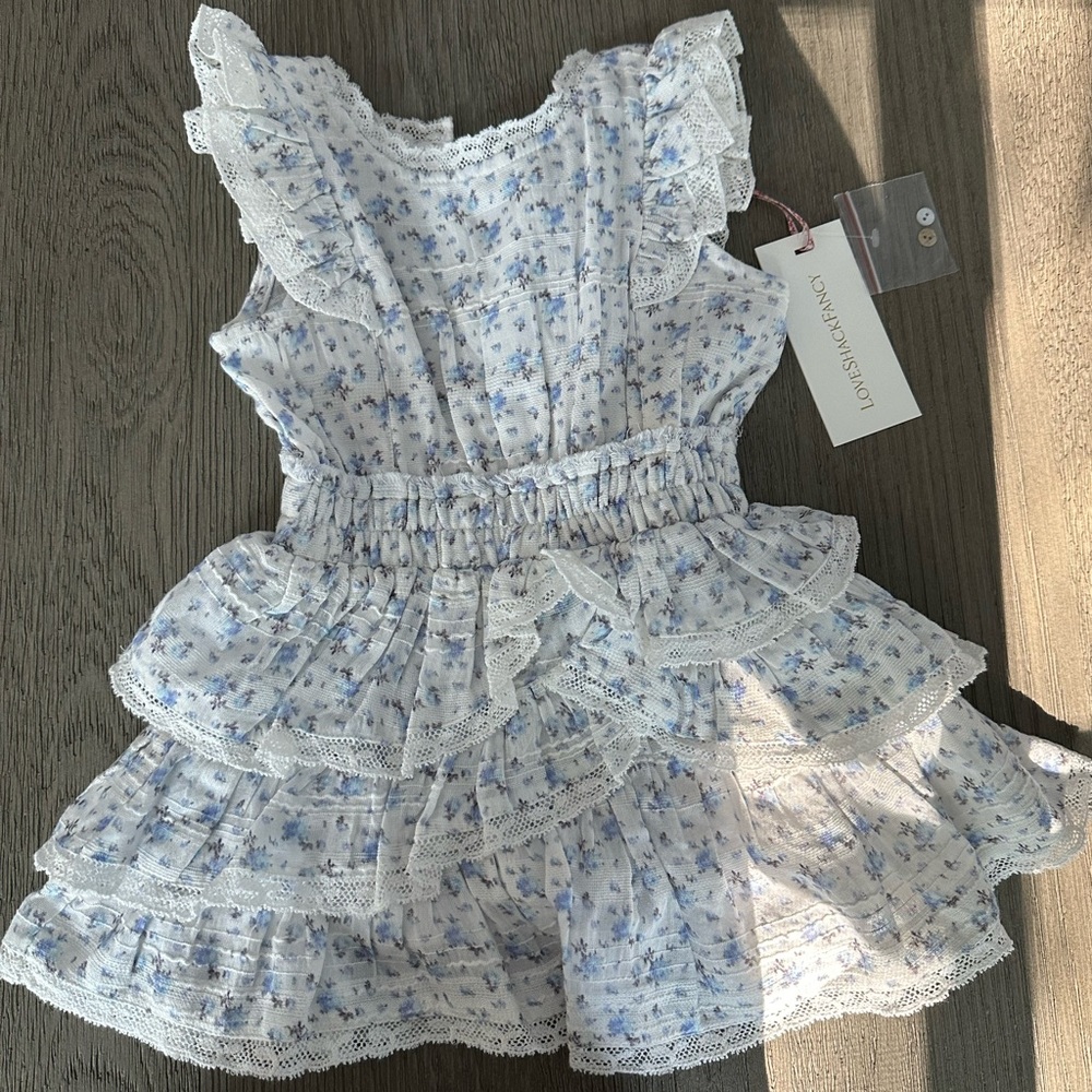 Loveshack Fancy Janelly Dress Calm Waters 2/3T